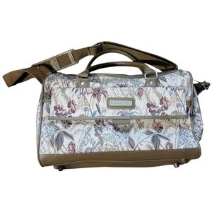 VTG Jordache Floral Tapestry Satchel Tote Weekend Travel Bag NWT